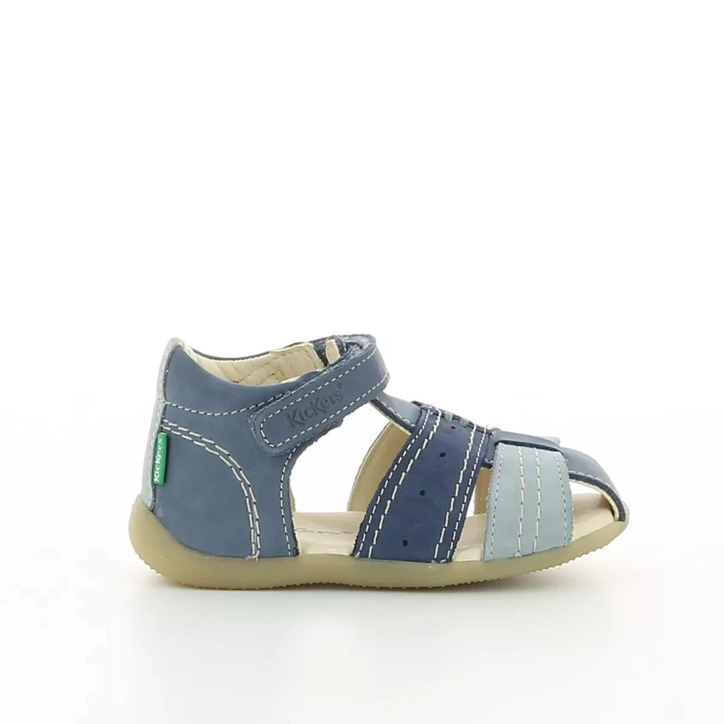 Image (2) de la chaussures Kickers - Sandales et Nu-Pieds Bleu en Cuir nubuck