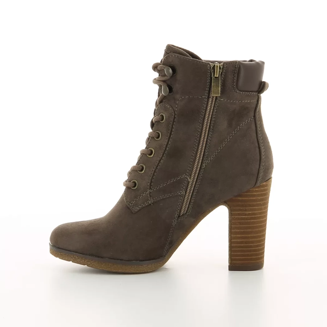 Image (4) de la chaussures Double Heart - Bottines Taupe en Cuir synthétique