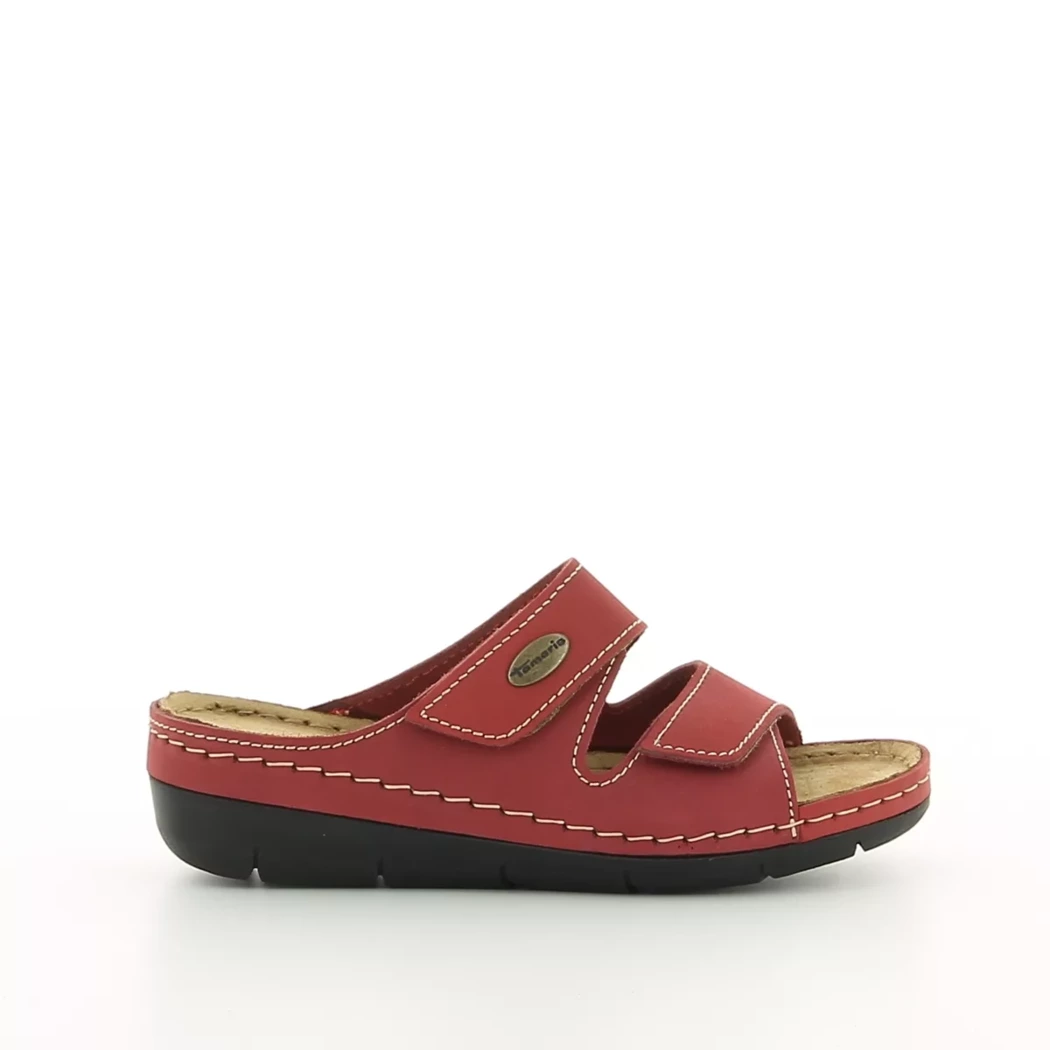 Image (2) de la chaussures Tamaris - Mules et Sabots Rouge en Cuir nubuck