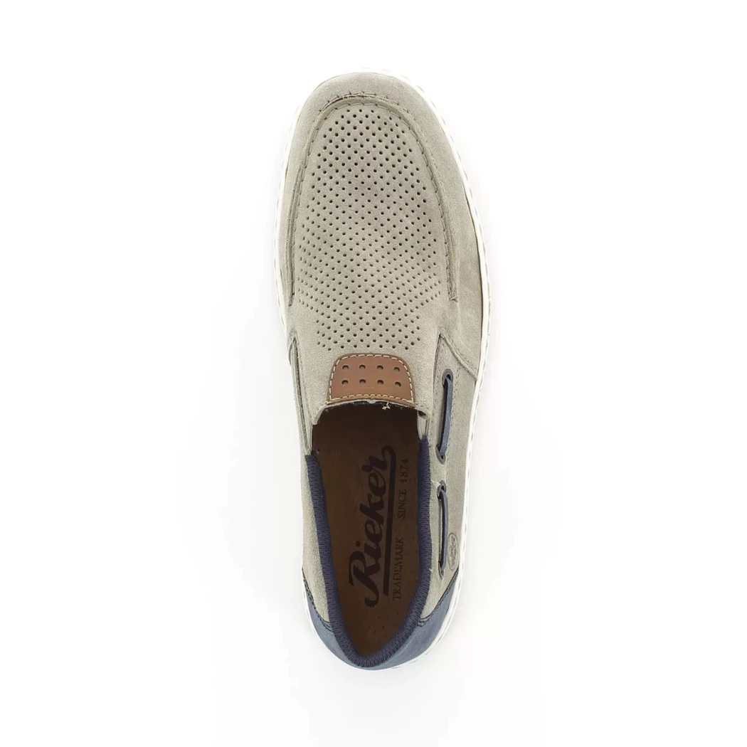 Image (6) de la chaussures Rieker - Mocassins Gris en Cuir nubuck