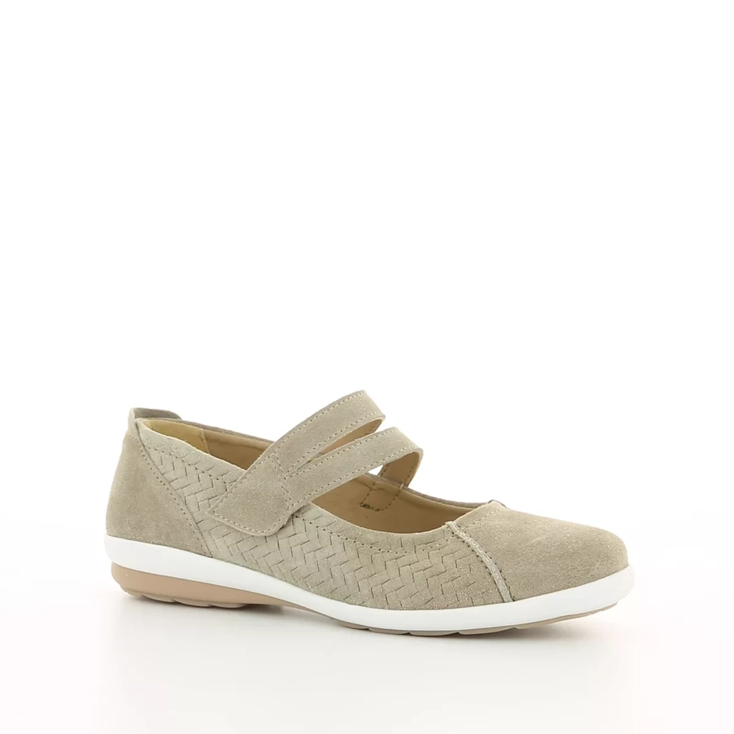 Image (1) de la chaussures Sens - Ballerines Taupe en Cuir nubuck