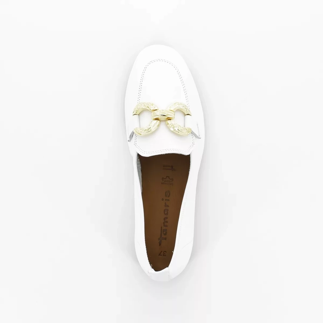 Image (6) de la chaussures Tamaris - Mocassins Blanc en Cuir