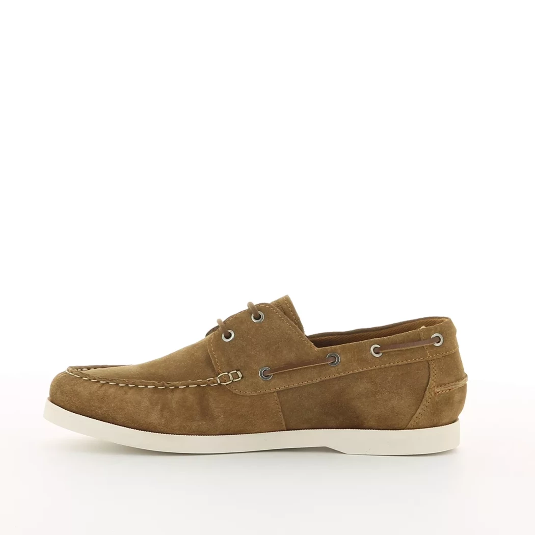 Image (4) de la chaussures Jack & Jones - Chaussures bateau Cuir naturel / Cognac en Cuir nubuck