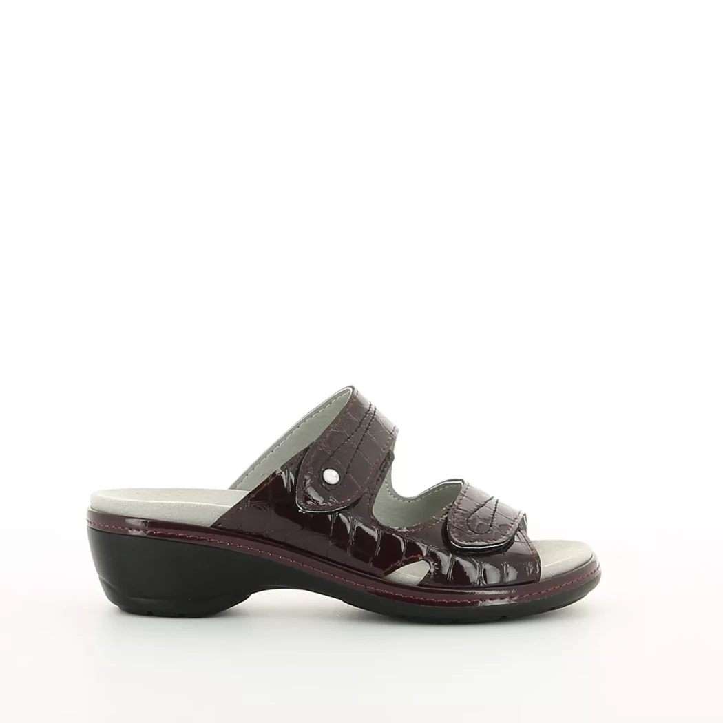 Image (2) de la chaussures Sens - Mules et Sabots Bordeaux en Cuir vernis